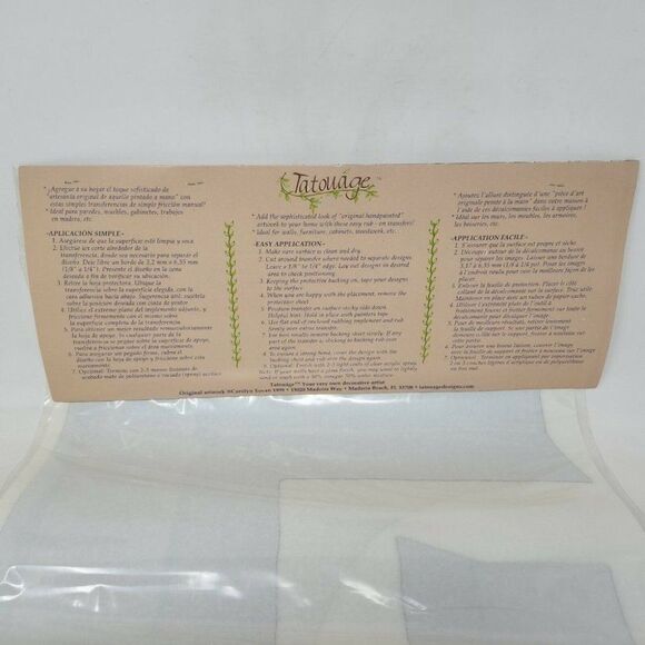 TATOUAGE DECORATIVE TRANSFER DESIGNS CAROLYN YOVAN LIGHTHOUSE SEA KIT 14" X 24" - Picture 4 of 4